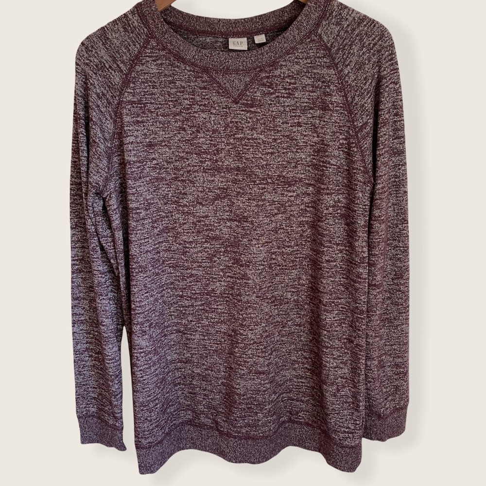 Gap Maternity Heather Purple Super Soft Crewneck Sweatshirt